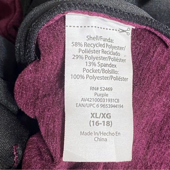 AVIA quarter zip collar color blocked medium weight sweat shirt thumb holes XL - Picture 8 of 9